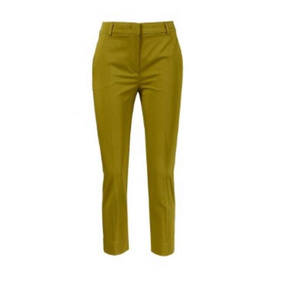 MaxMara - Olive Green Long Satin Trouser - BNWT - SZ 12 - Picture 8 of 9